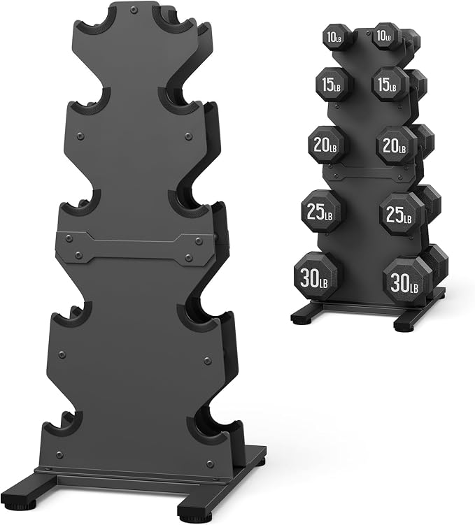 Dumbbell Rack Stand Only, 7-Tier | 5-Tier | 3-Tier Weight Rack for Dumbbell | Wide-Slot, No Pinching, No-Interference, Solid Steel Construction, Dumbbell Storage Rack