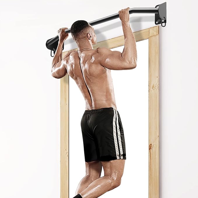 Kipika Heavy Duty Wall Mounted Doorway Pull Up Bar, Multifunctional Chin Up Bar, Portable Fitness Door Bar, Body Workout Home Gym System