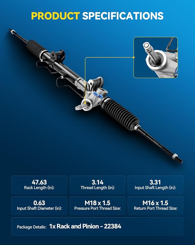 PHILTOP Power Steering Rack and Pinion for Patriot, Compass, Caliber | 2007-2010 Caliber, 2007-2010 Compass/Patriot, 2011-2017 Compass/Patriot 4WD Replace No.5154519AA, 6507629AA, 5105085AB