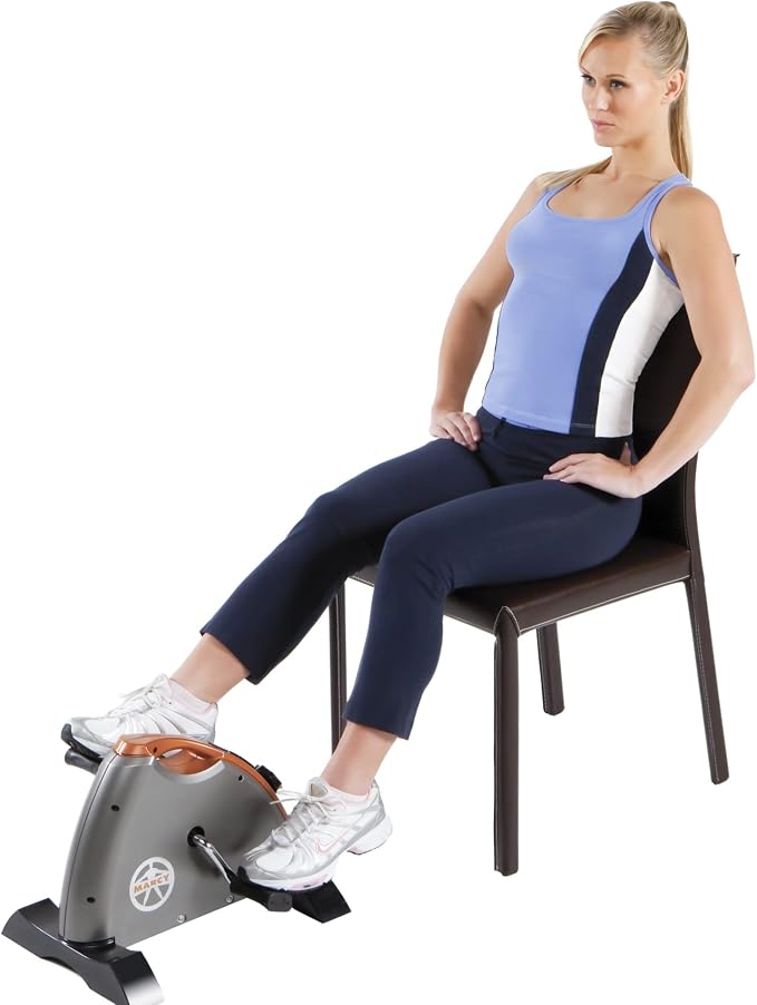 Marcy Under Desk Mini Pedal Leg and Arm Exercise Cycle with Adjustable Magnetic Resistance Leg Exercisers