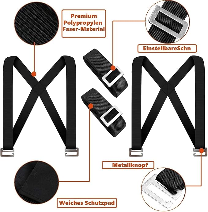 MORDEN MS Adjustable Moving Straps, 2-Person Shoulder Lifting and Moving System for Carry Furniture, Appliances, Mattresses, Heavy Objects up to 800 lbs(Black), 50.05''-104.3'', (VR-3UP6-CIA7)