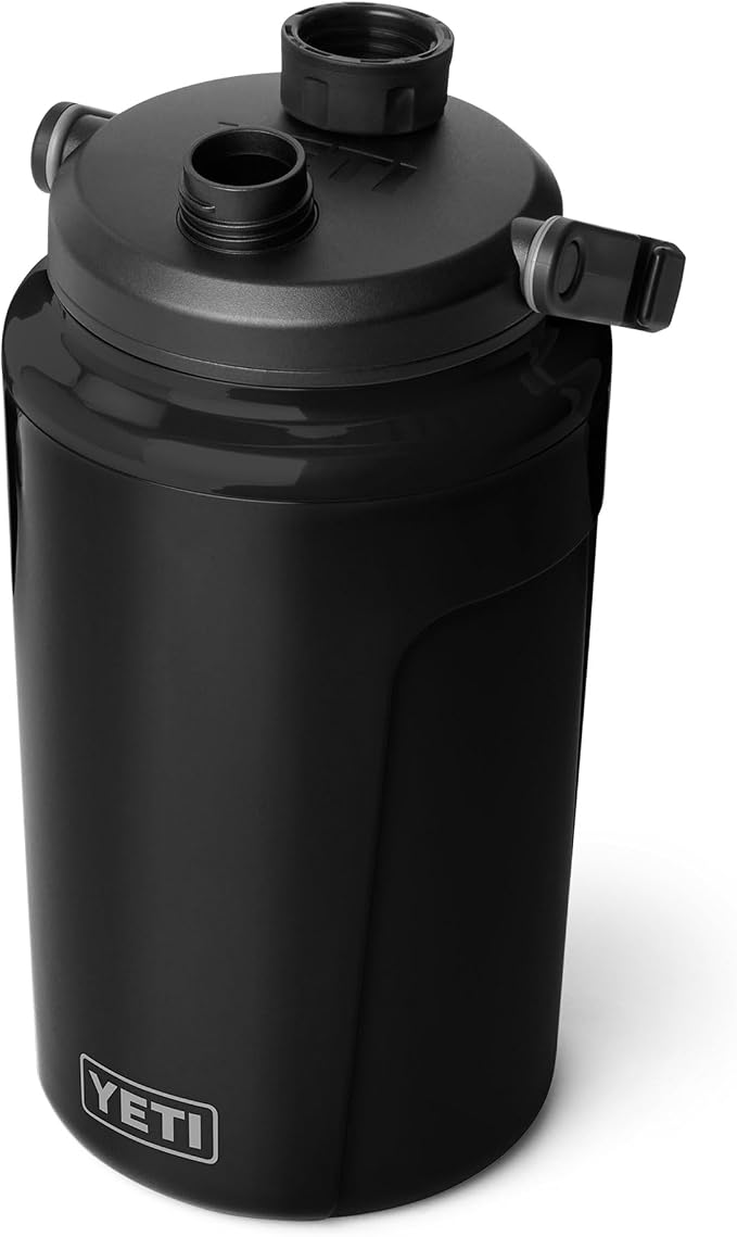 YETI Silo Half Gallon Insulated Chug Cap Water Jug – Leakproof, Lightweight Sports Bottle with Fence Hook Handle – Keeps Drinks Ice-Cold – Ideal for Gym, Sports & Tournaments, Black