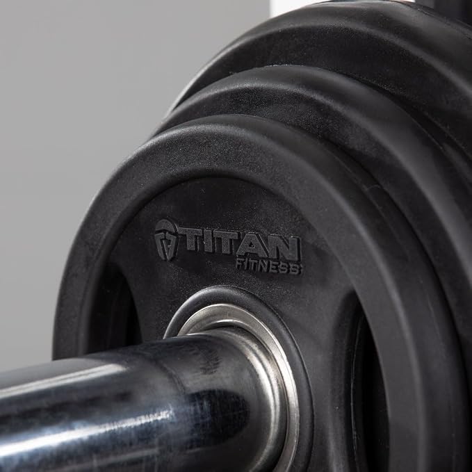 Titan Fitness Grip Plates, Cast Iron and Rubber Coating