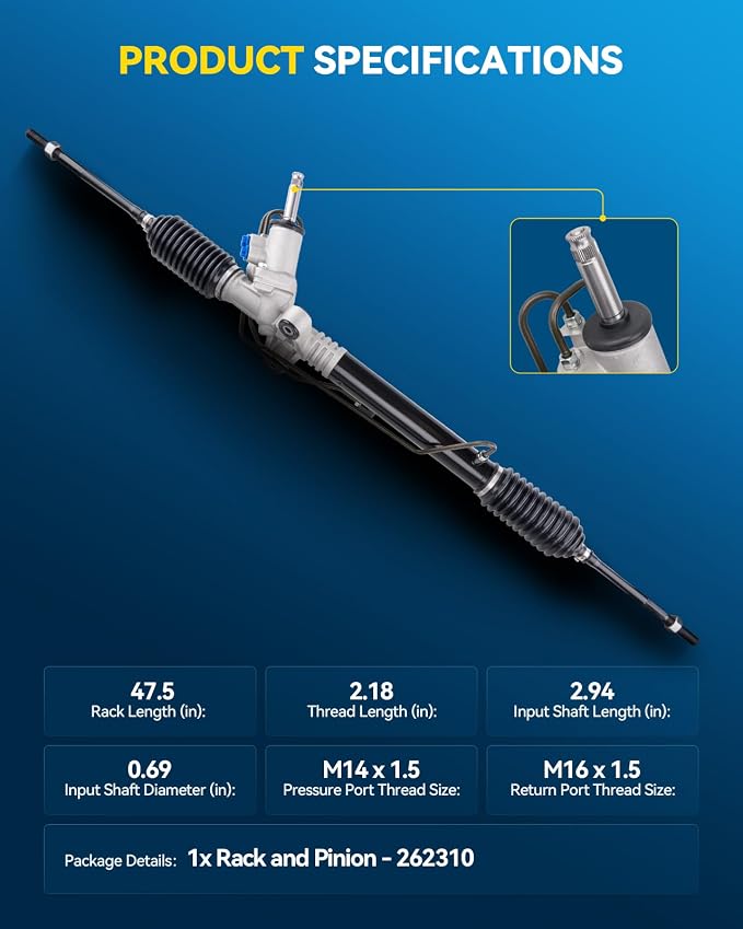 PHILTOP Power Steering Rack & Pinion for 05-09 Outback/Legacy,08-09 Impreza | No.34110AG05A, 34110FG0209L, 34110AG06A, 34110FG020, 262310