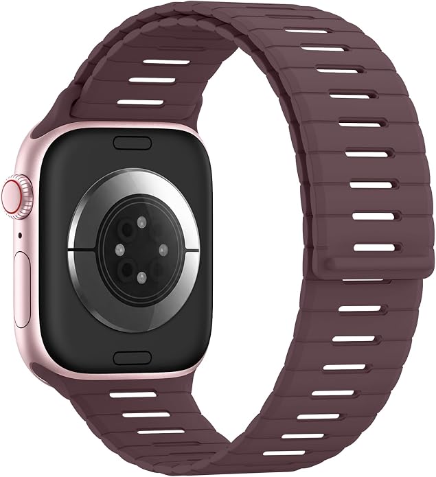 Magnetic Sport Bands Compatible with Apple Watch Bands for Men Women | Silicone Wristband 49mm 46mm 45mm 40mm 44mm 38mm 41mm 42mm, Replacement for iWatch Ultra Series 11 10 9 8 7 6 5 4 3 2 1 SE