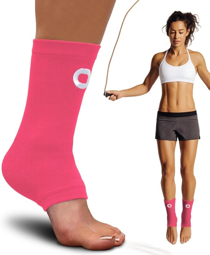 Ankle Compression Sleeve for Women & Men (Pair) – Ankle Brace for Sprain, Swelling, Achilles Tendon – Ankle Support Open Toe Plantar Fasciitis Socks for Foot Arch Support & Pain Relief