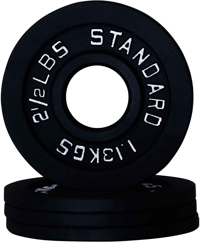 Weight Plate Pairs and Sets from Barbell Standard | Powder Coated & Extremely Durable | Fits 2" Olympic Barbells | 2% Tolerance Guarantee