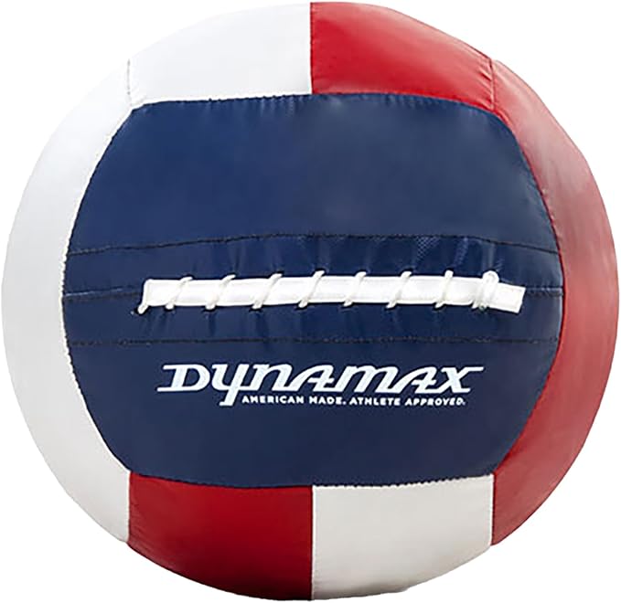 Dynamax Standard Medicine Ball, 4–30 lb Soft Shell Wall Ball, 14-Inch Weighted Exercise Ball for Strength Training, Core Workouts, Conditioning & Functional Fitness