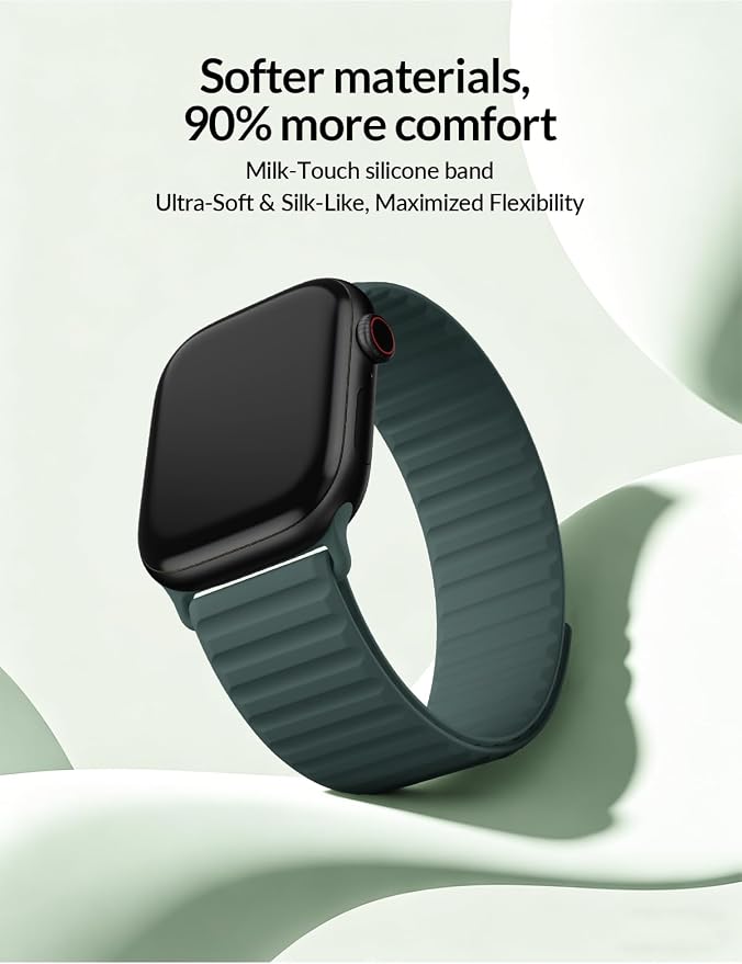 Patented Magnetic Silicone Sport Band for Apple Watch Bands for Women Men | Soft Silicone Solo Loop 40mm 38mm 41mm 44mm 45mm 42mm 49mm, Sport Strap for iWatch Series 11 10 9 8 7 6 5 4 3 2 1 SE Ultra
