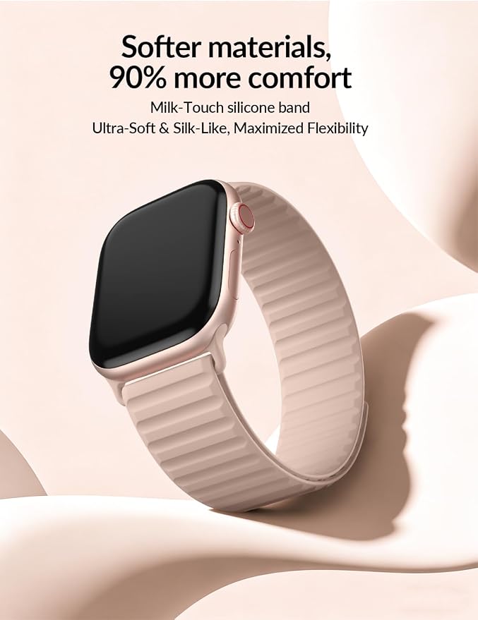 Patented Magnetic Silicone Sport Band for Apple Watch Bands for Women Men | Soft Silicone Solo Loop 40mm 38mm 41mm 44mm 45mm 42mm 49mm, Sport Strap for iWatch Series 11 10 9 8 7 6 5 4 3 2 1 SE Ultra
