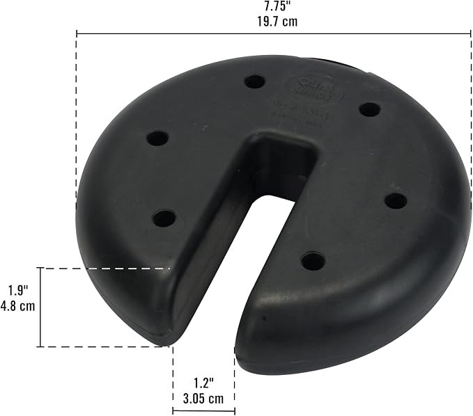 Quik Shade Set of 4 Heavy Duty Weight Plates for Securing Instant and Pop-Up Canopies and Tents,Black