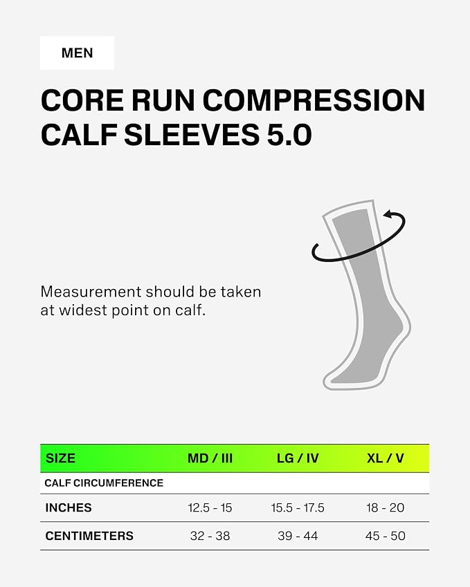 CEP Core Run Calf Sleeves 5.0 for Men – Compression Support, Breathable, Quick-Dry, Shin Splint Relief