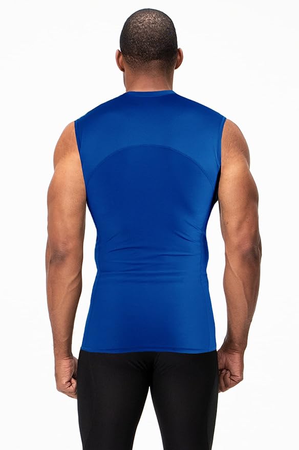 DEVOPS 3 Pack Men's Compression Shirts Sleeveless Tank Top Baselayer | Gym Training, Running, Moisture Wicking, Compression Fit, 4-Way Stretch, UPF 50+, Sleeveless