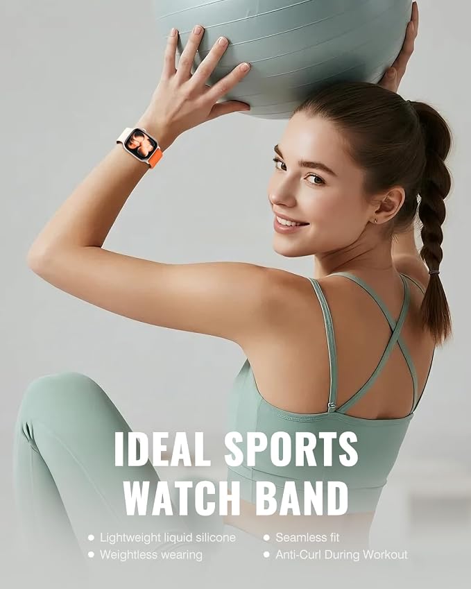 Magnetic Silicone Sport Band for Apple Watch 42mm 46mm 49mm 38mm 40mm 41mm 44mm 45mm Men Women, Patented Auto Lock Breathable Soft Loop for iWatch Ultra SE Series 11 10 9 8 7 6 5 4 3 2 1 All Day Comfort