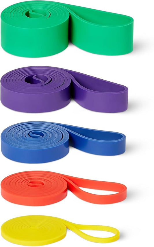 Amazon Basics Exercise Resistance Bands for Working Out, Set of 5, Multiple Resistance Levels