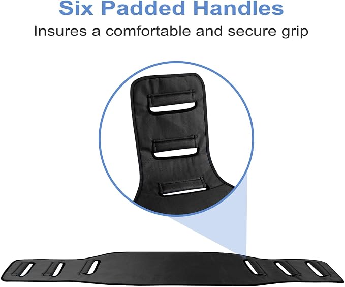 Transfer Belt Transfer Sling Padded Gait Belts with Seniors Patient Lift | Heavy Duty Gait Belt,Mobility Standing and Lifting Aid for Disabled,Elderly,Injured-Safely Move from Bed and Wheelchair