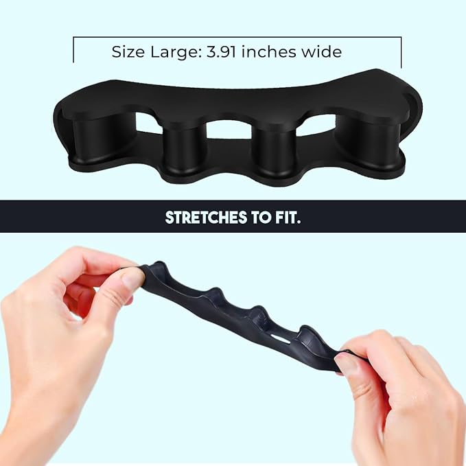 VYCE PrimalStep Toe Separators, Spreaders, Spacers, Large | Straightener to Correct Toes for Men and Women, Bunion Corrector, Plantar Fasciitis and Athletic Mobility