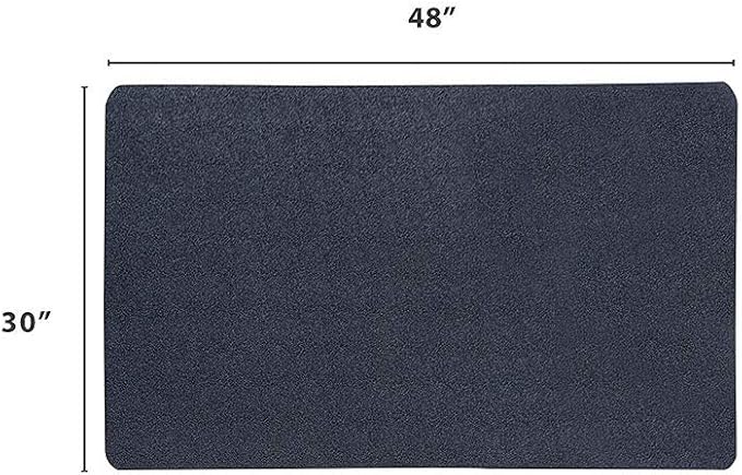 VersaTex Multi-Purpose Rubber Floor Mat for Indoor or Outdoor Use, Utility Mat for Entryway, Home Gym, Exercise Equipment, Tool Box Liner, Garage, Under-Sink, Patio, and Door Mat; 30" x 48", Black