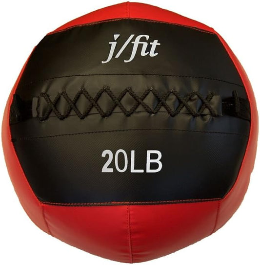JFit Wall Ball – Premium Soft Weighted Exercise Ball for Strength, Conditioning, Gym & Home Workouts, 4-30 LB