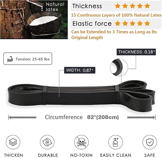 Pull-Up Bands Resistance-Bands Exercise-Bands - Pull up Assistance Bands Workout Bands Resistance for Women Long Resistance Bands Resistance Loop Bands Perfect for Gym Home or Travel