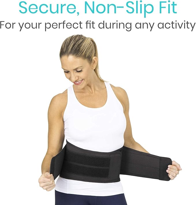 Vive Lower Back Support Brace for Men & Women - Dual Adjustable Lumbar Belt for Heavy Lifting, Herniated Disc, Sciatica, Scoliosis, & Thoracic Pain Relief - Compression Posture Device for Work or Home | For Heavy Lifting, Herniated Disc, Sciatica, Scol...