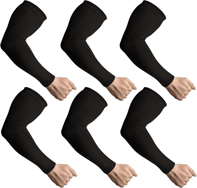 LUOLIIL VOE Sun Protection Cooling Arm Sleeves for Men &Women,Compression Sleeves for Football, Golf & Volleyball