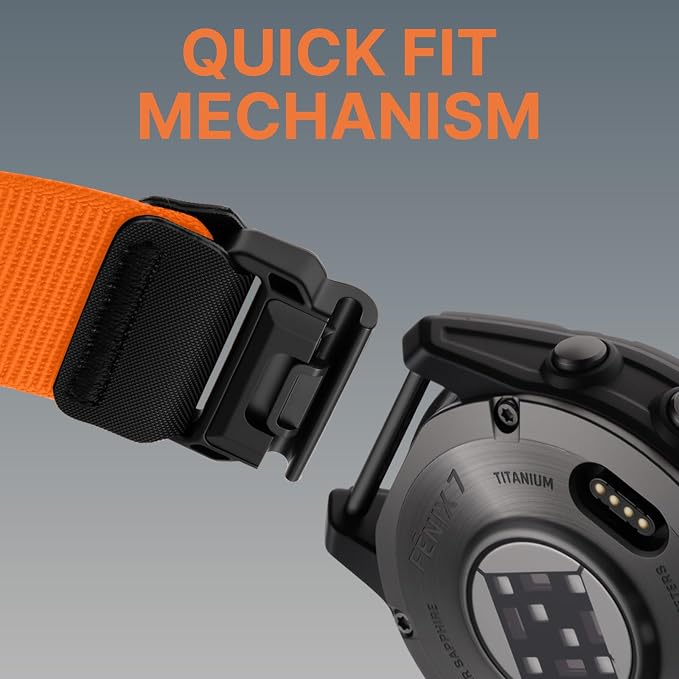 Bandletic 22mm Quick Fit Compatible with Garmin Instinct 3 2 Watch Band | CSPE Rib Bonds Buckle,Durable,Adjustable for Fenix 8 E 47mm/7 6 Pro/5 Plus/Forerunner 965/955/945/Approach S70/S62/S60/Epix