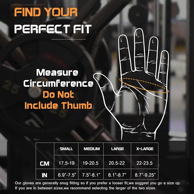 sunnex Workout Gloves for Women - Breathable Weight Lifting Gloves with Non-Slip Silicone Padding, Fingerless Gym Gloves for Cycling, Rowing, Pull Ups & Training (4 Sizes)