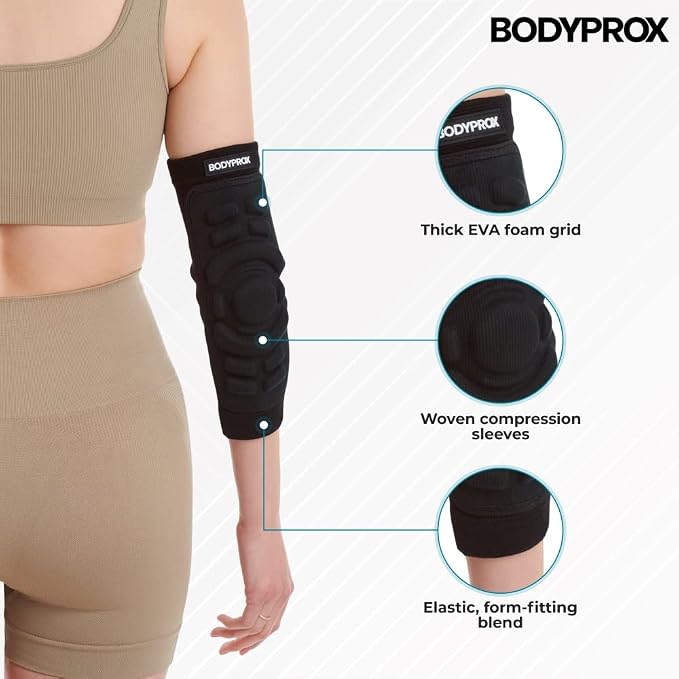 Bodyprox Elbow Protection Pads 1 Pair, Elbow Guard Sleeve