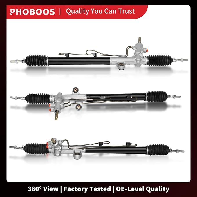 PHOBOOS Hydraulic Power Steering Rack and Pinion Assembly Compatible with Honda Accord 1998-2002 2.3L, 3.0L, Acura CL 2001-2003 3.2L, New Unit, Leak Resistance, Direct Fit, Ref. 26-1797