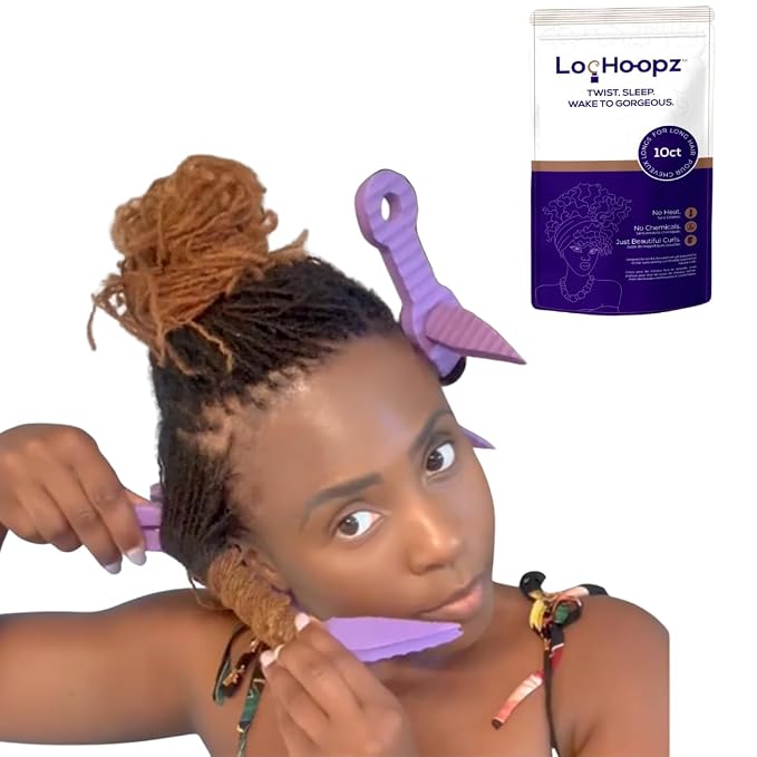– 10 Long Hair Foam Curling Loops for Microlocs & Sisterlocks, No Heat Hair Curlers for Natural Curls, Soft Sleep-Friendly Rollers for Textured Hair.