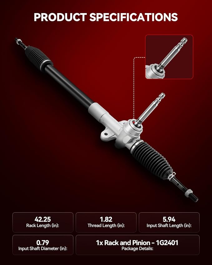 Torchbeam Power Steering Rack & Pinion Assembly Fit for 2010 2012 2013 Tucson, 2011 2012 2013 Sportage, Hydraulic System Steering, Replaces OEM 1G-2401