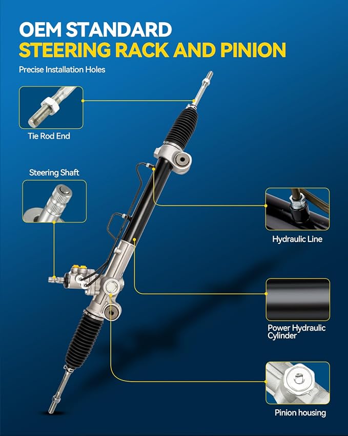 PHILTOP Steering Rack and Pinion for Camry, ES350, Avalon, ES330, Solara | 2002-2011 Camry, ES300, 2005-2012 ES350, Avalon, 2004-2008 Solara, ES330 Replace No.262632, 4550309420, 4550339135