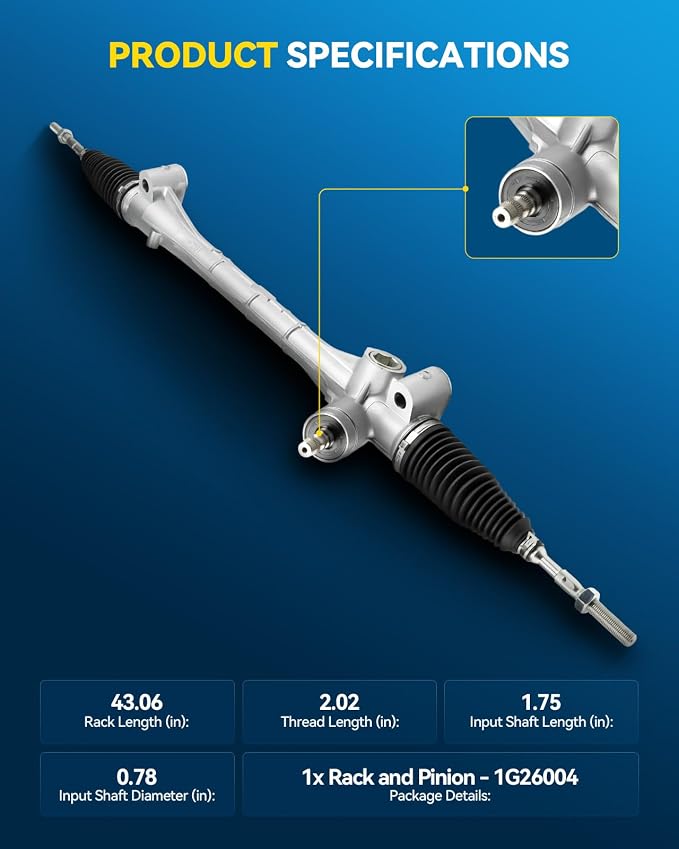 PHILTOP Power Steering Rack and Pinion Assembly for Prius, Prius Plug-In | 2010-2015 Prius, 2012-2015 Prius Plug-In Replace No.2426004, 1G26004, 4551047040