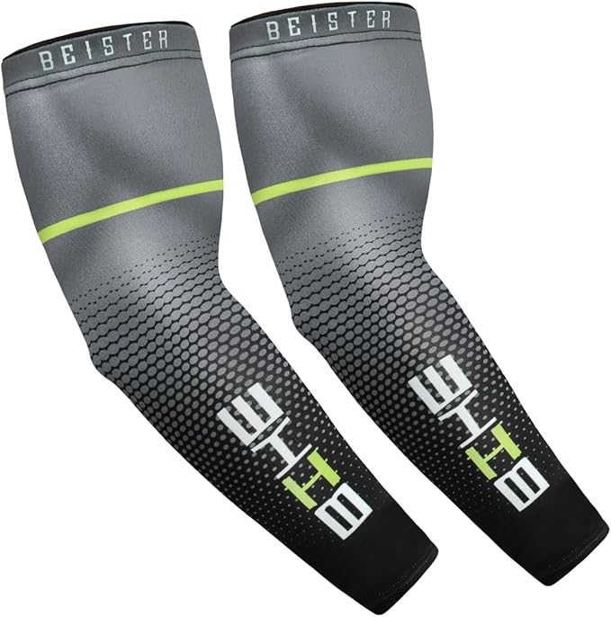 beister Arm Sleeves for Men & Women, UV Protection Cooling Cover and Cyling | Lightweight stretch; sweat-wicking comfort; cycling, volleyball, baseball, driving and gardening; washable tattoo coverage
