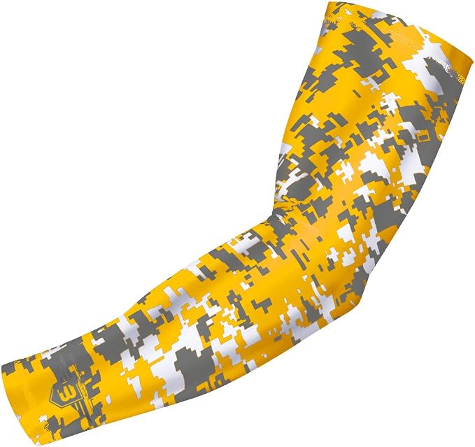 Bucwild Sports Compression Arm Sleeve - Youth & Adult Sizes - Baseball Football Basketball Sports (1 Arm Sleeve)