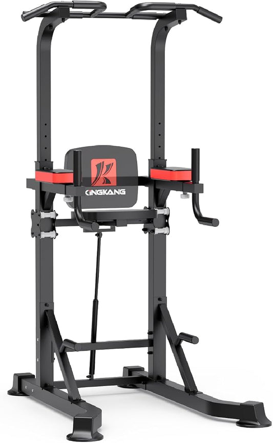 KINGKANG Assistive Power Tower,Dip Station & Pull Up Bar for Home Gym | Load 450 lbs|Suitable All Fitness Enthusiasts|9 Height Settings|Newly Upgraded