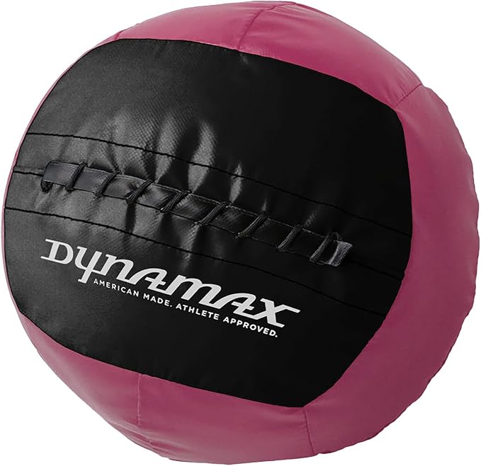 Dynamax Standard Medicine Ball, 4–30 lb Soft Shell Wall Ball, 14-Inch Weighted Exercise Ball for Strength Training, Core Workouts, Conditioning & Functional Fitness