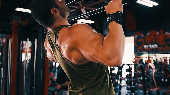 Weight Lifting Rod Hooks Heavy Duty Wrist Wraps Power Weight Lifting Training Gym Grips Straps Set of 2