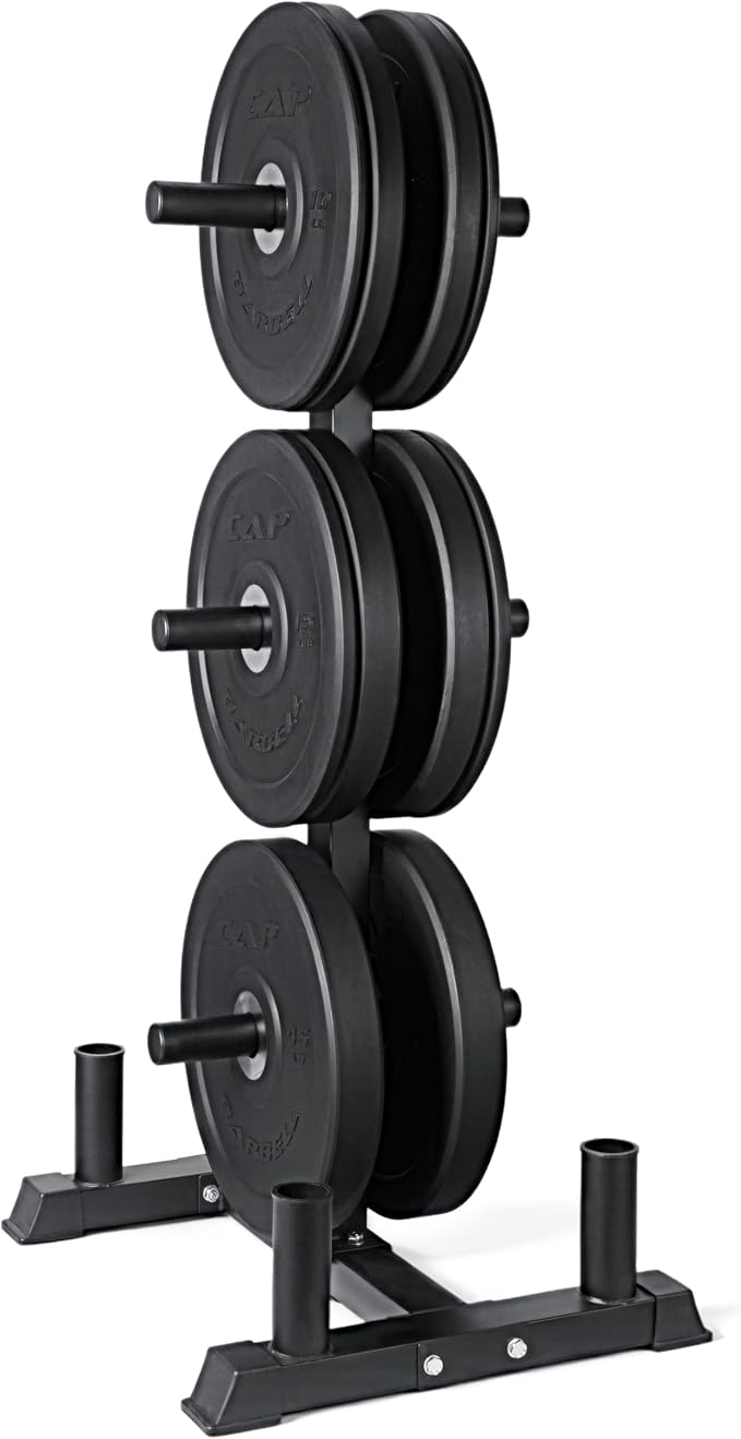 CAP 2-inch Olympic Bumper Plate Weight Set | 100-370 lbs | Multiple Colors | Storage Rack Optional