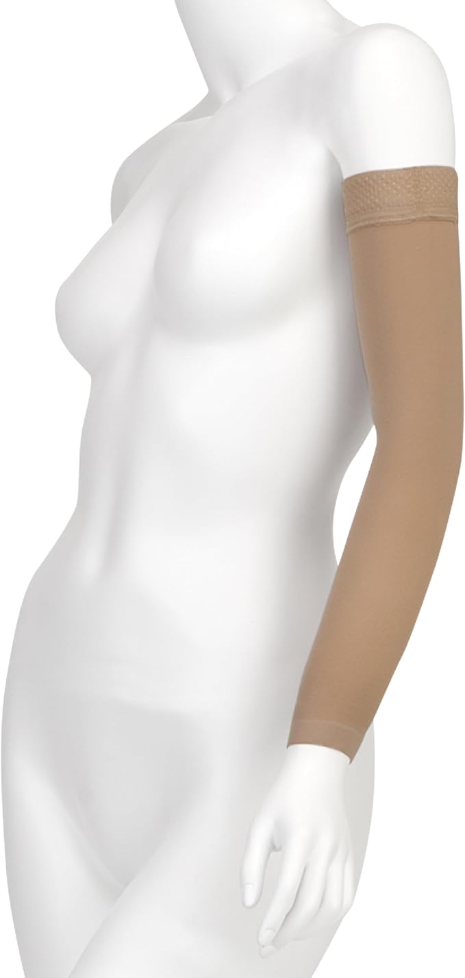 Juzo Soft 2001 Arm Sleeve Compression 20-30 mmHg, Max, Long | Silicone border, ultra-soft, breathable, medical compression arm sleeve, opaque knit, high wearing comfort