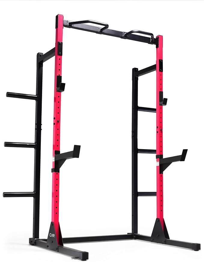 CAP Barbell Power Rack with Pull Up Bar & Attachments - Multiple Colors
