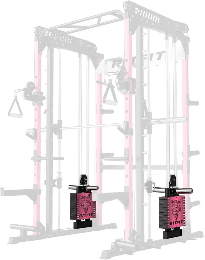 RitFit M1 Pro Smith Machine Cable Crossover Power Cage Home Gym