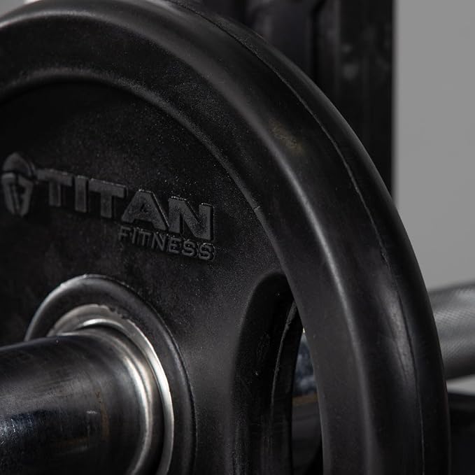 Titan Fitness Grip Plates, Cast Iron and Rubber Coating