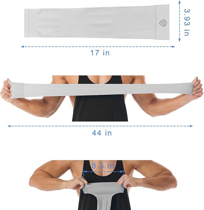 Arm Sleeves for Men Women UV Sun Protection Compression Arm Warmer Tattoo Cover Up, Sports Golf Cooling Sleeves