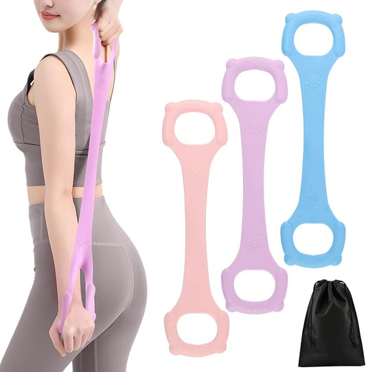 Figure 8 Resistance Bands with Handles, 8-Shaped Exercise Band for Women Arm Back & Shoulder Workout, Exercise Equipment for Yoga, Pilates,Physical Thera py Stretching
