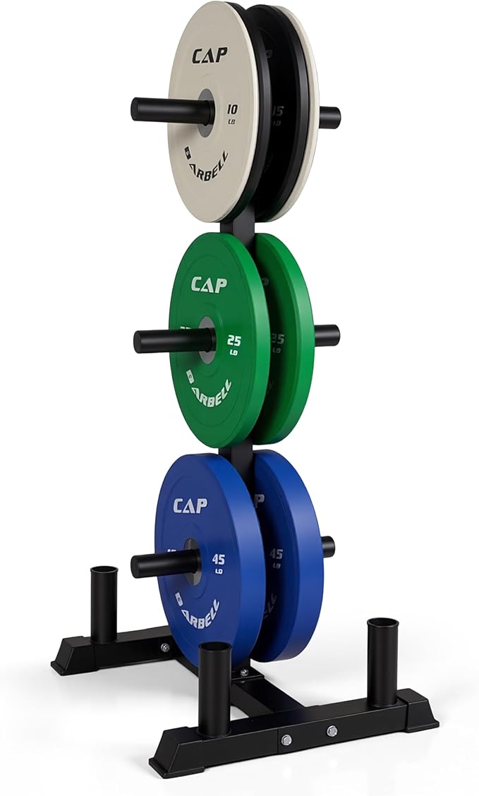 CAP 2-inch Olympic Bumper Plate Weight Set | 100-370 lbs | Multiple Colors | Storage Rack Optional