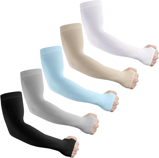 LUOLIIL VOE Sun Protection Cooling Arm Sleeves for Men &Women,Compression Sleeves for Football, Golf & Volleyball