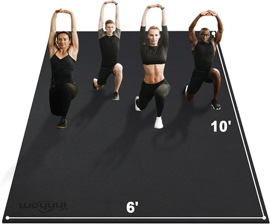 innhom Large Exercise Mat 7'x5'/8'x6'/9'x6'/10'x6' Workout Mat Gym Flooring for Home Gym Mats Exercise Mats for Home Workout Thick Floor Mat for Fitness