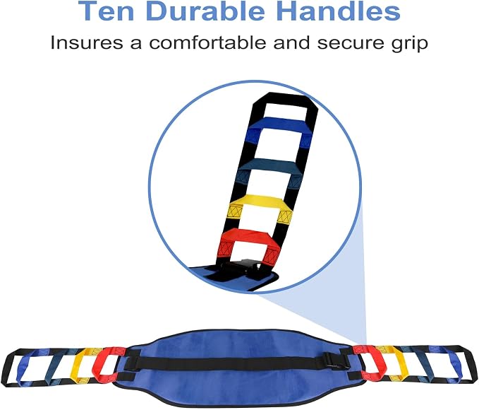 Transfer Sling, Transfer Belt for Elderly, Gait Belts for Seniors | Heavy Duty Patient Lift Belt,Mobility Standing&Lifting Aid for Disabled,Elderly,Injured-Safely Move from Bed and Wheelchair